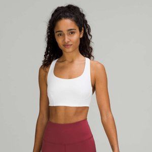Lululemon Wunder Train Bra Medium Support, C/D Cup, size 6, white